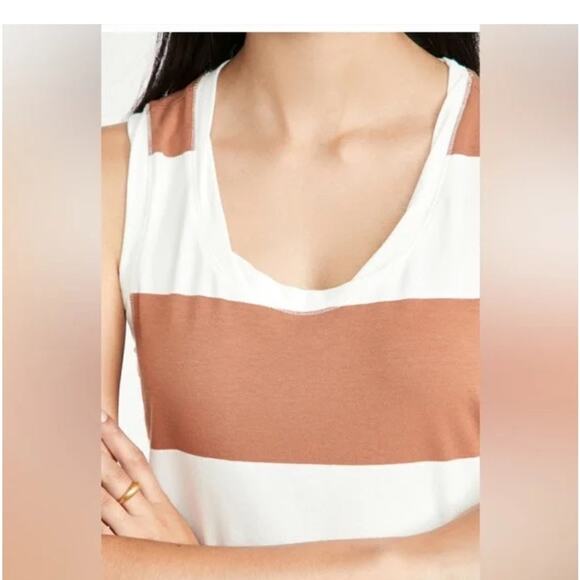 Z Supply Dress Vintage Brown & White Lida Stripe- Medium & Large NWT - Picture 7 of 8